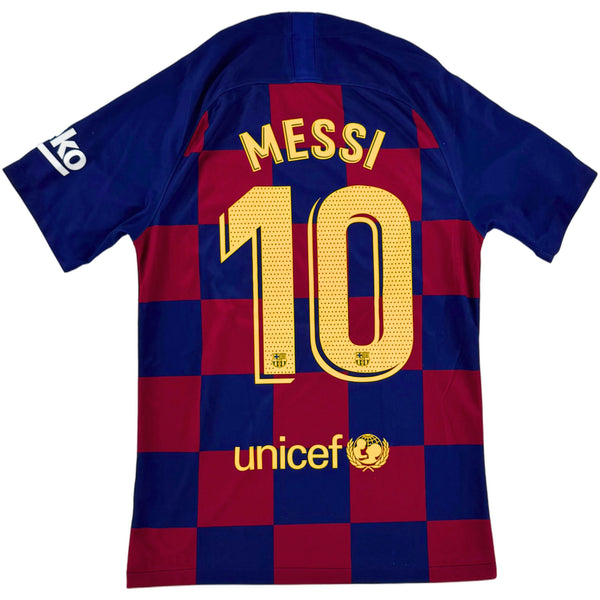 2019-20 Barcelona Thuis Shirt Messi - 8/10 - (S) - Oldschool Voetbalshirts