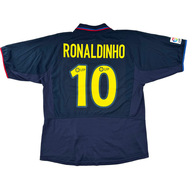 2002-04 Barcelona Uit Shirt Ronaldinho - Oldschool Voetbalshirts