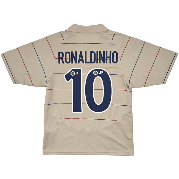 2003-05 Barcelona Uit Shirt Ronaldinho - Oldschool Voetbalshirts