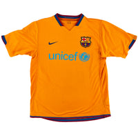 2006-08 Barcelona Uit Shirt Ronaldinho #10 - 9/10 - (M) - Oldschool Voetbalshirts