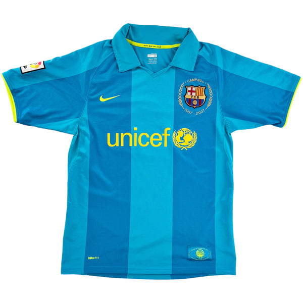 2007-08 Barcelona Uit Shirt Ronaldinho - Oldschool Voetbalshirts