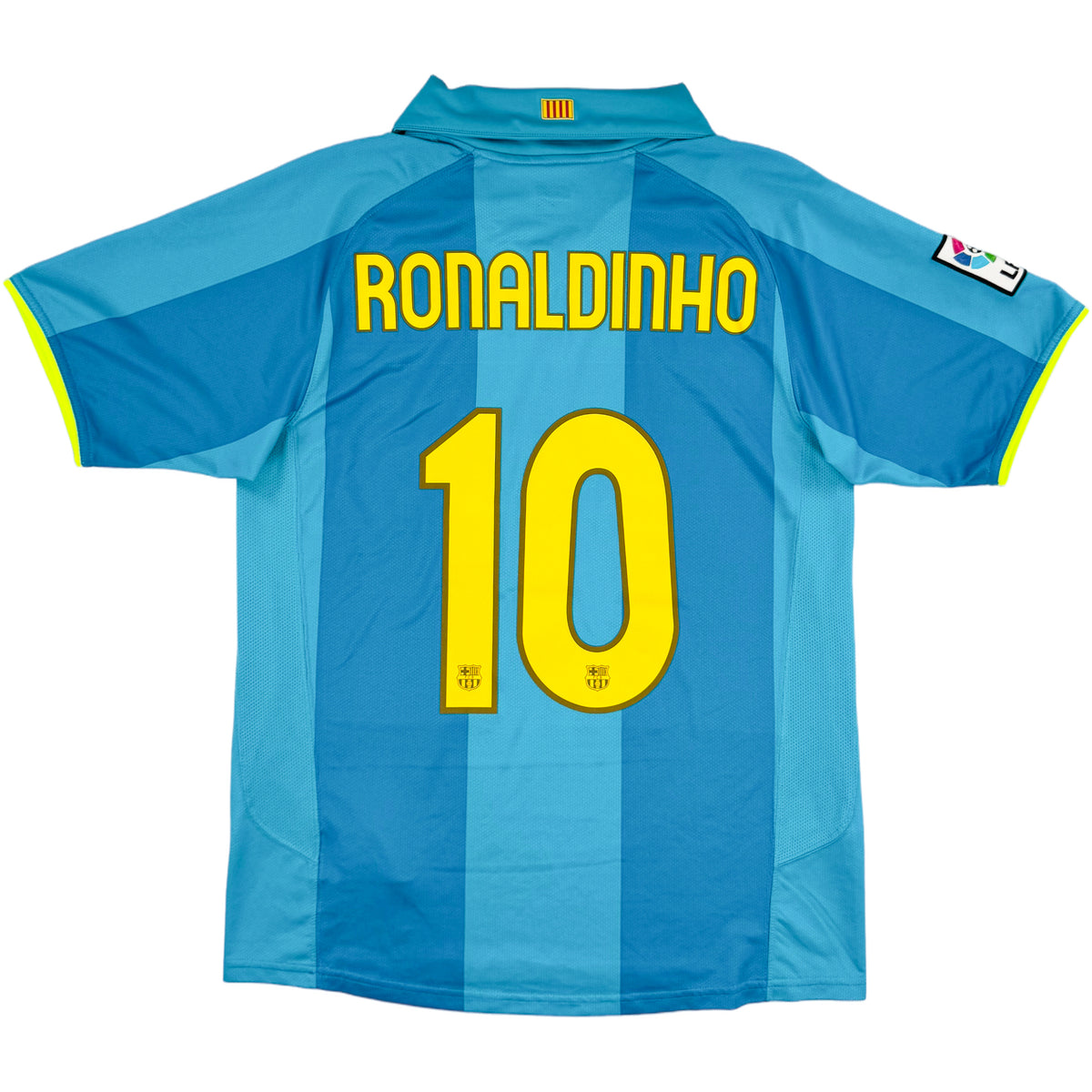 2007-08 Barcelona Uit Shirt Ronaldinho - Oldschool Voetbalshirts
