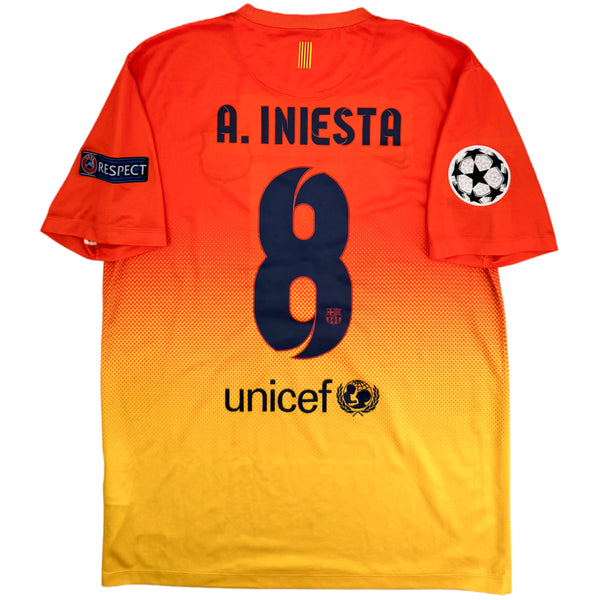2012-13 Barcelona Uit Shirt Iniesta - Oldschool Voetbalshirts
