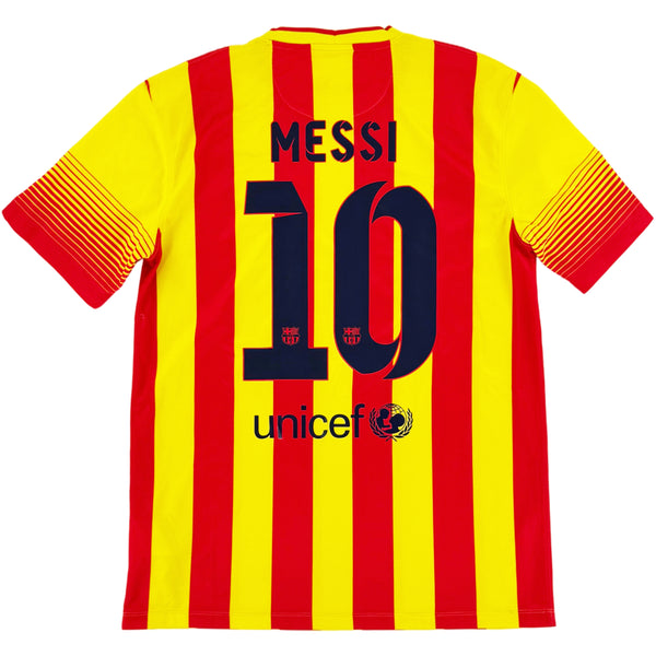 2013-14 Barcelona Uit Shirt Messi - 9/10 - (M) - Oldschool Voetbalshirts