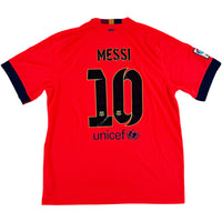 2014-15 Barcelona Uit Shirt Messi - 9/10 - (XL) - Oldschool Voetbalshirts