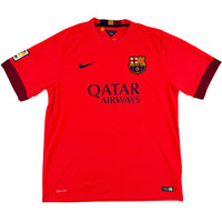 2014-15 Barcelona Uit Shirt Messi - 9/10 - (XL) - Oldschool Voetbalshirts