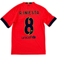 2014-15 Barcelona Uit Shirt Iniesta - Oldschool Voetbalshirts