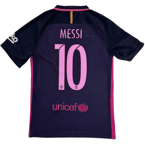 2016-17 Barcelona Uit Shirt Messi - Oldschool Voetbalshirts