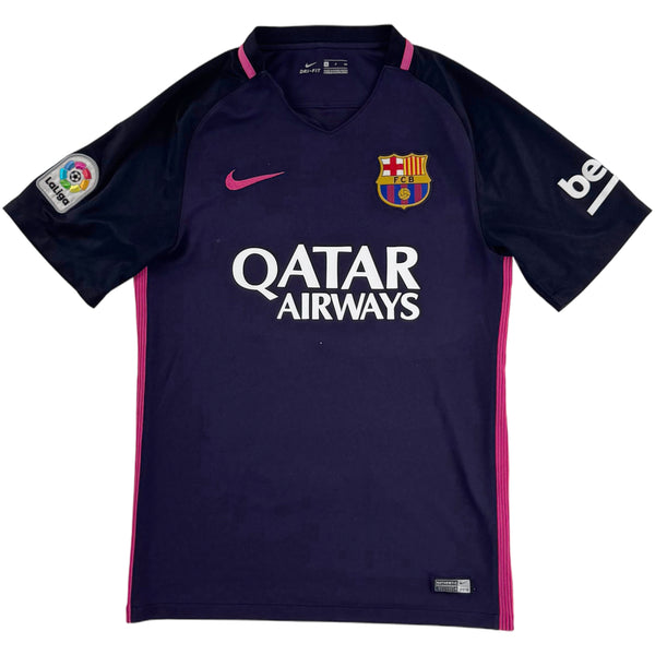 2016-17 Barcelona Uit Shirt Messi - Oldschool Voetbalshirts