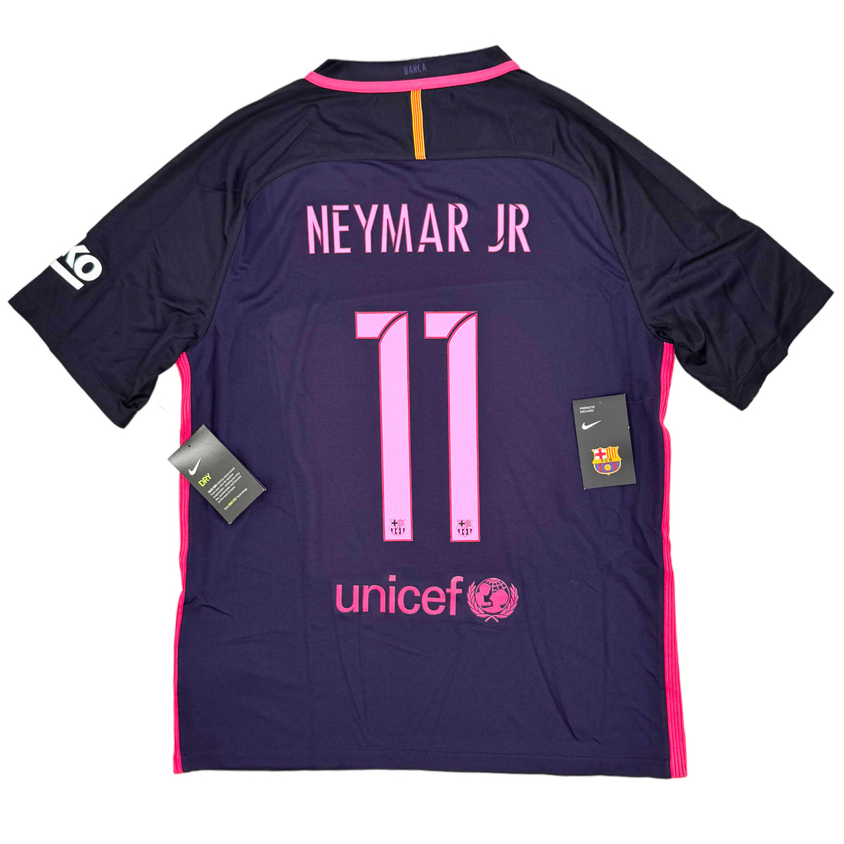 2016-17 Barcelona Uit Shirt Neymar - Oldschool Voetbalshirts