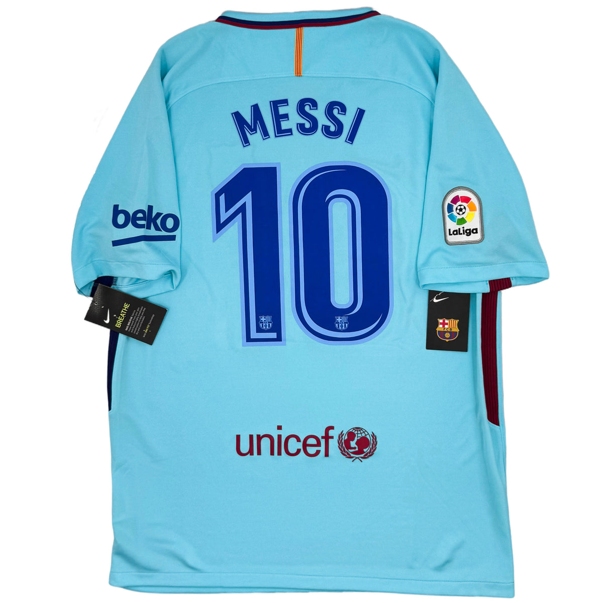 2017-18 Barcelona Uit Shirt Messi - Oldschool Voetbalshirts