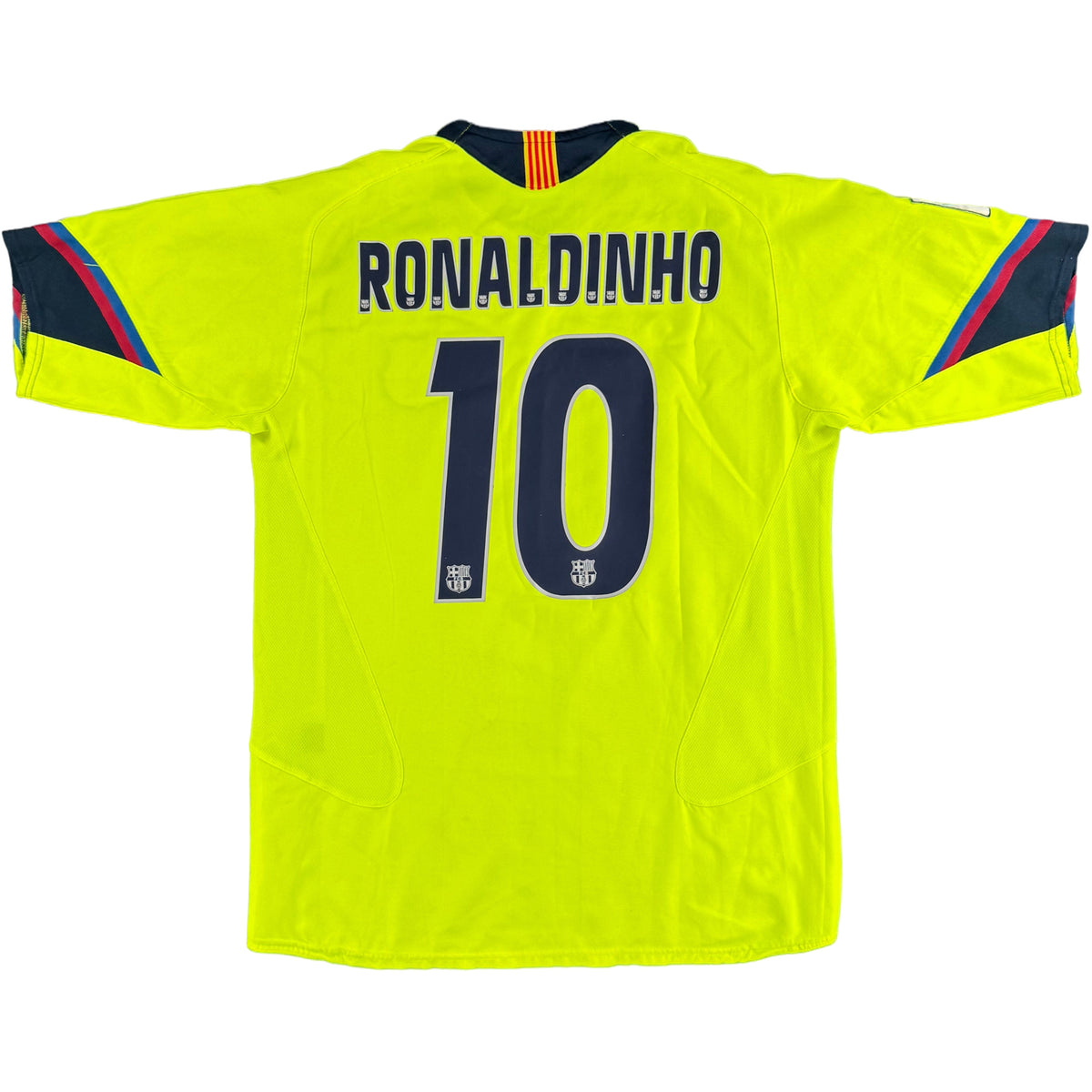 2005-06 Barcelona Uit Shirt Ronaldinho #10 - 8/10 - (M) - Oldschool Voetbalshirts