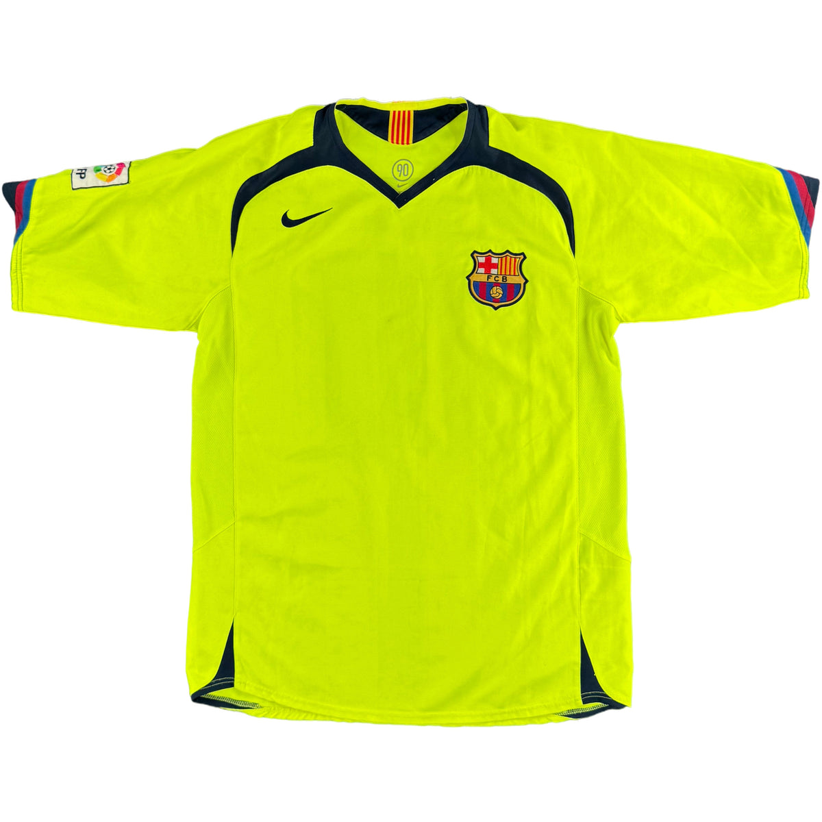 2005-06 Barcelona Uit Shirt Ronaldinho #10 - 8/10 - (M) - Oldschool Voetbalshirts