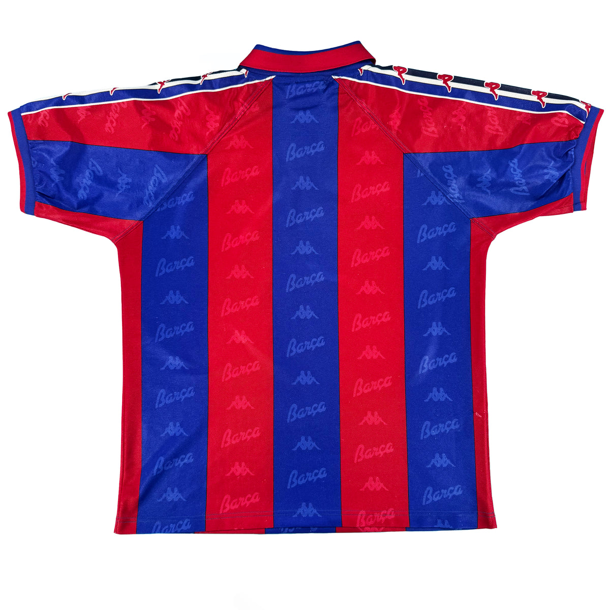 1995-97 Barcelona Thuis Shirt - 8/10 - (L) - Oldschool Voetbalshirts