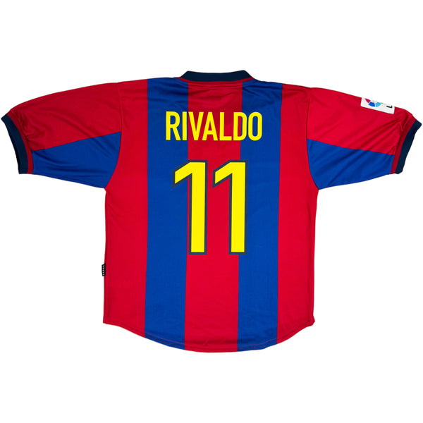 1998-99 Barcelona Thuis Shirt Rivaldo - Oldschool Voetbalshirts