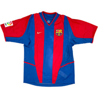2002-03 Barcelona Player Issue Thuis Shirt - Oldschool Voetbalshirts
