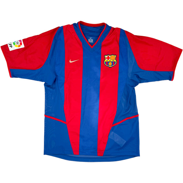 2002-03 Barcelona Player Issue Thuis Shirt - Oldschool Voetbalshirts