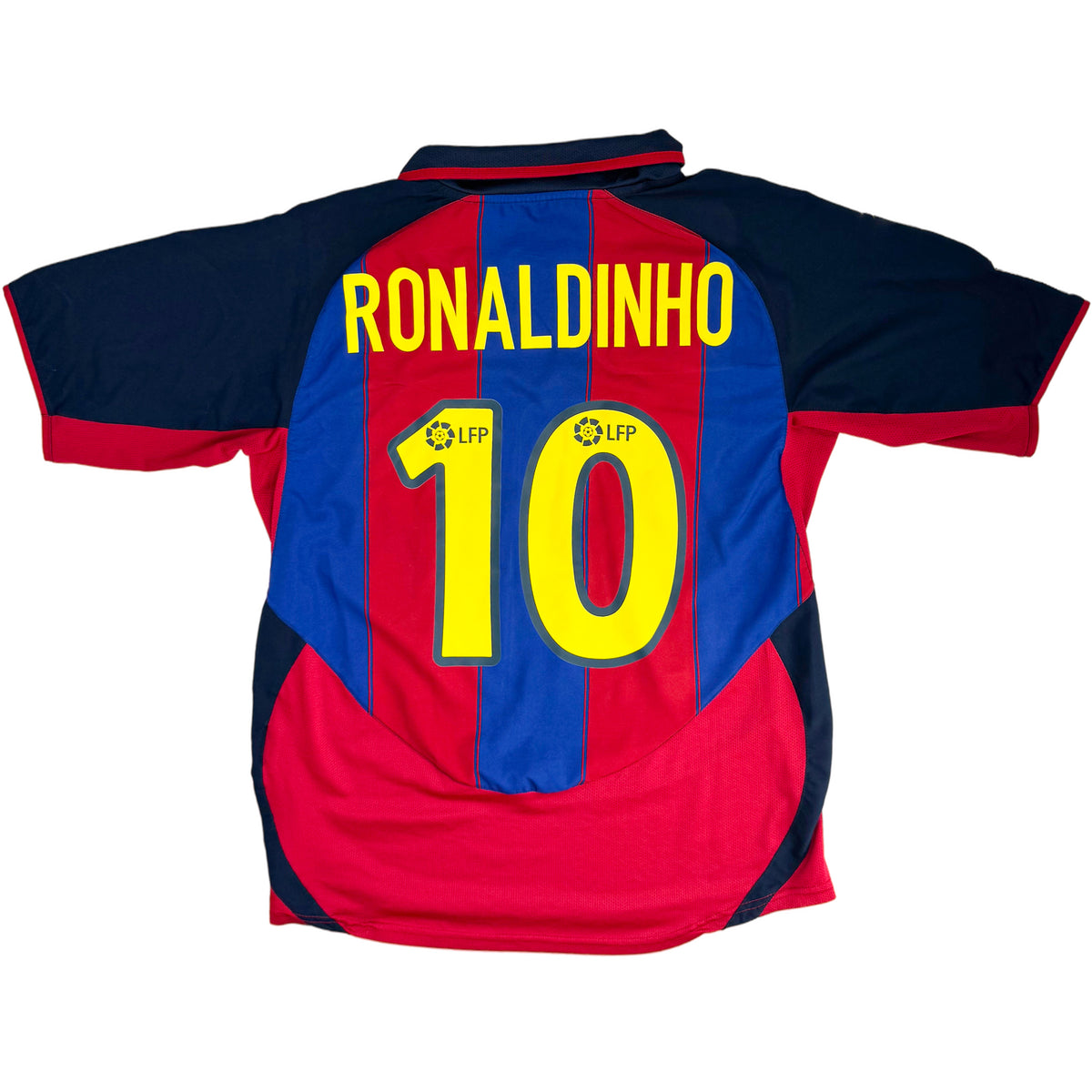 2003-04 Barcelona Thuis Shirt Ronaldinho - Oldschool Voetbalshirts
