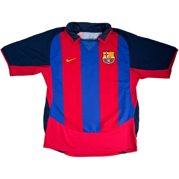 2003-04 Barcelona Thuis Shirt Ronaldinho - Oldschool Voetbalshirts