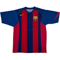 2004-05 Barcelona Thuis Shirt Ronaldinho - Oldschool Voetbalshirts