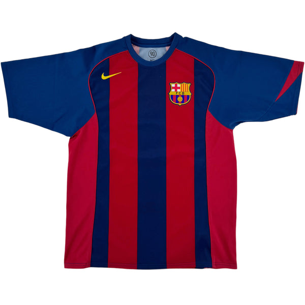 2004-05 Barcelona Thuis Shirt Ronaldinho - Oldschool Voetbalshirts