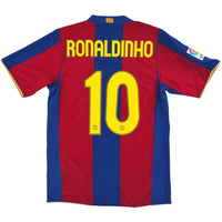 2007-08 Barcelona Thuis Shirt Ronaldinho - Oldschool Voetbalshirts