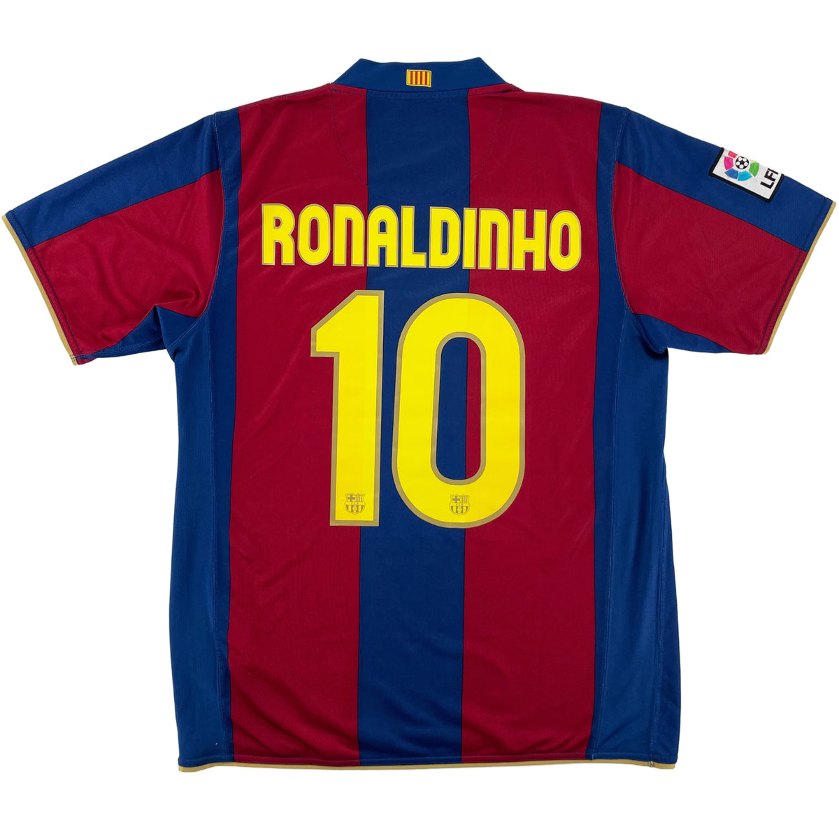 2007-08 Barcelona Thuis Shirt Ronaldinho - Oldschool Voetbalshirts