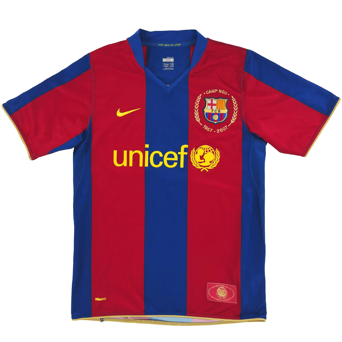 2007-08 Barcelona Thuis Shirt Ronaldinho - Oldschool Voetbalshirts