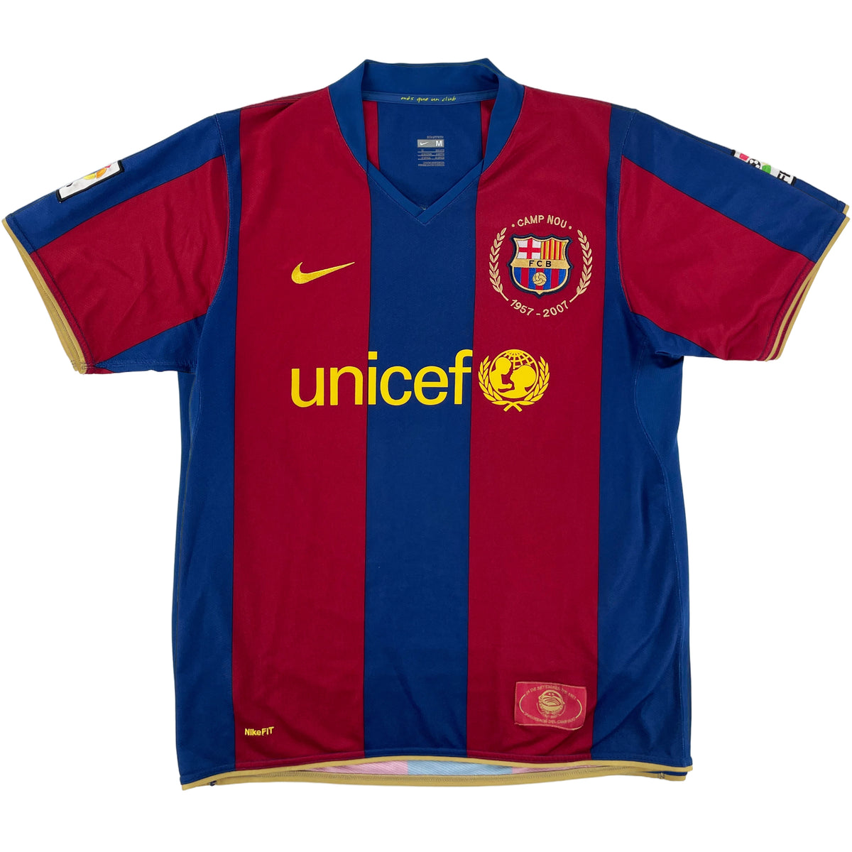2007-08 Barcelona Thuis Shirt Ronaldinho - Oldschool Voetbalshirts