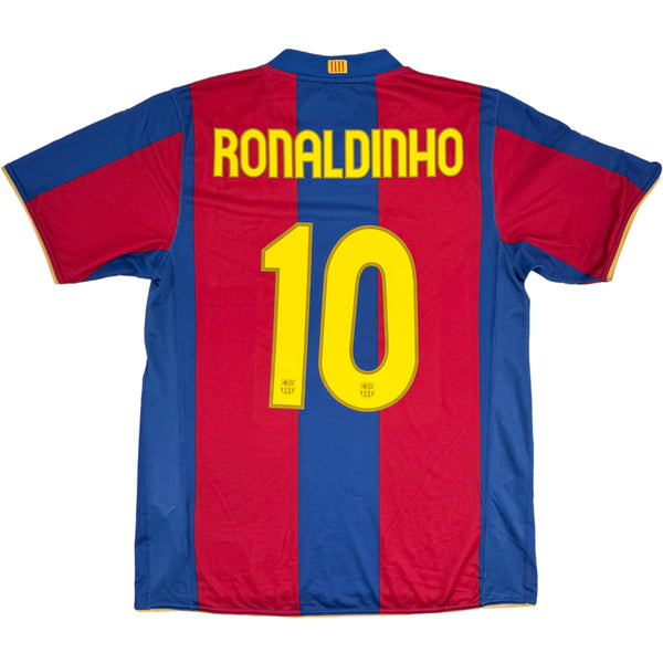 2007-08 Barcelona Thuis Shirt Ronaldinho - Oldschool Voetbalshirts