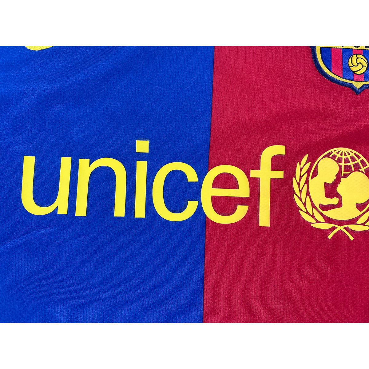 2008-09 Barcelona Thuis Shirt Messi - 9/10 - (L) - Oldschool Voetbalshirts