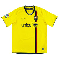 2008-09 Barcelona Uit Shirt Messi #10 - 8/10 - (L) - Oldschool Voetbalshirts