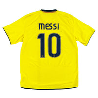 2008-09 Barcelona Uit Shirt Messi #10 - 8/10 - (L) - Oldschool Voetbalshirts