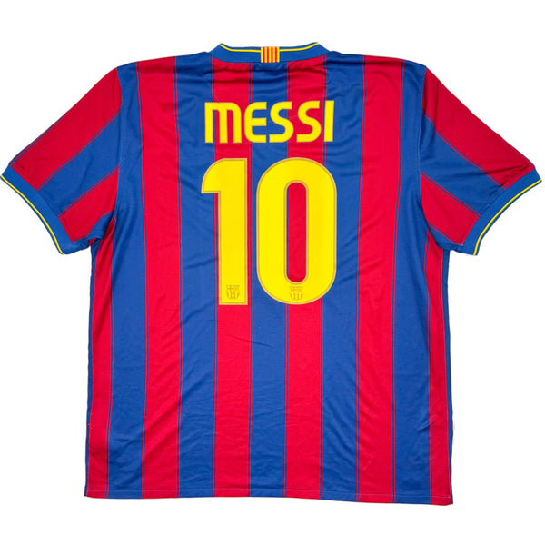 2009-10 Barcelona Thuis Shirt Messi - Oldschool Voetbalshirts
