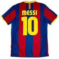 2010-11 Barcelona Thuis Shirt Messi - Oldschool Voetbalshirts