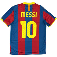 2010-11 Barcelona Thuis Shirt Messi - Oldschool Voetbalshirts