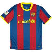 2010-11 Barcelona Thuis Shirt Messi - Oldschool Voetbalshirts
