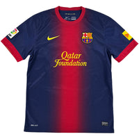 2012-13 Barcelona Thuis Shirt Messi - 9/10 - (M) - Oldschool Voetbalshirts