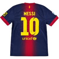 2012-13 Barcelona Thuis Shirt Messi - 9/10 - (M) - Oldschool Voetbalshirts