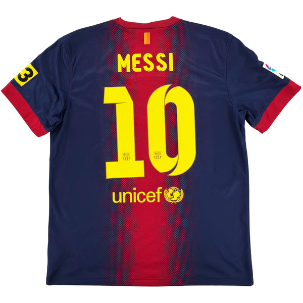 2012-13 Barcelona Thuis Shirt Messi - Oldschool Voetbalshirts