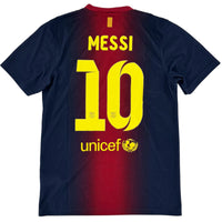 2012-13 Barcelona Thuis Shirt Messi #10 - 9/10 - (S) - Oldschool Voetbalshirts