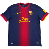 2012-13 Barcelona Thuis Shirt Messi - Oldschool Voetbalshirts