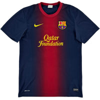 2012-13 Barcelona Thuis Shirt Messi #10 - 9/10 - (S) - Oldschool Voetbalshirts