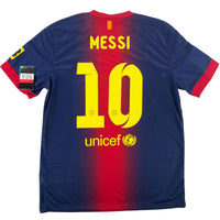 2012-13 Barcelona Thuis Shirt Messi - Oldschool Voetbalshirts