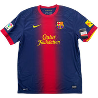 2012-13 Barcelona Thuis Shirt Messi - Oldschool Voetbalshirts