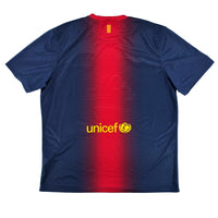 2012-13 Barcelona Thuis Shirt - 8/10 - (XL) - Oldschool Voetbalshirts