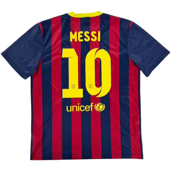2013-14 Barcelona Thuis Shirt Messi - Oldschool Voetbalshirts