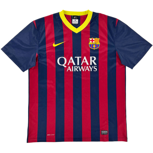 2013-14 Barcelona Thuis Shirt Messi - Oldschool Voetbalshirts