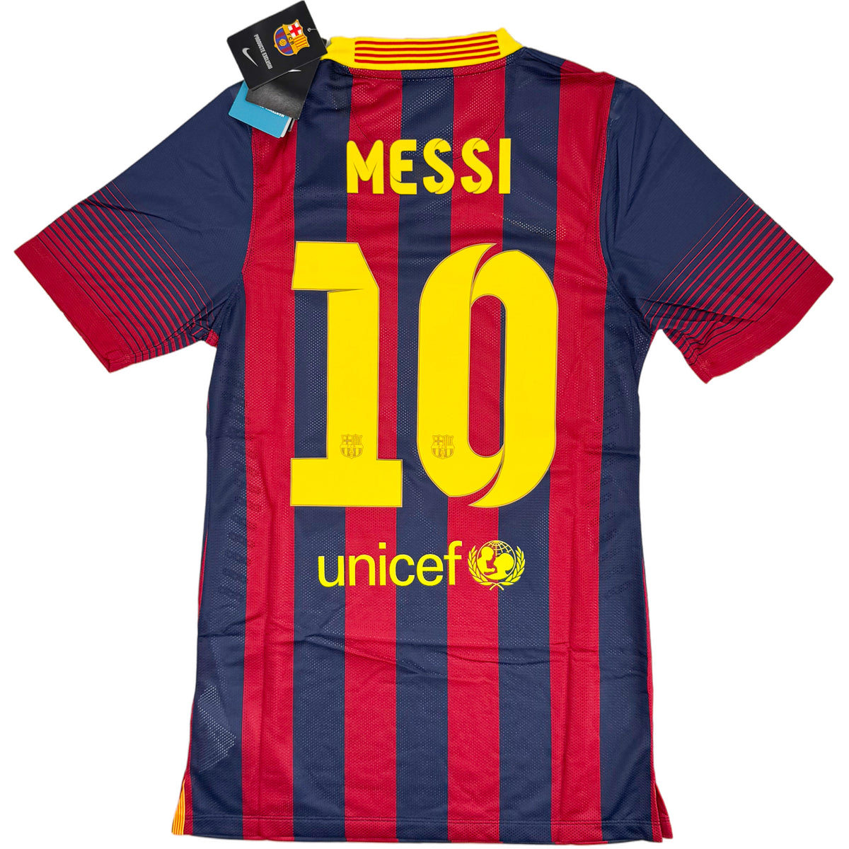 2013-14 Barcelona Pro Thuis Shirt Messi - Oldschool Voetbalshirts