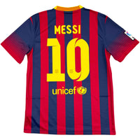 2013-14 Barcelona Thuis Shirt Messi - Oldschool Voetbalshirts
